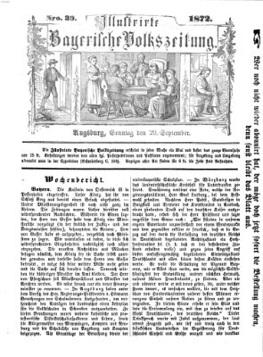 Illustrirte bayerische Volkszeitung Sonntag 29. September 1872