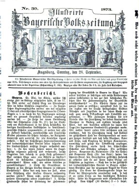 Illustrirte bayerische Volkszeitung Sonntag 28. September 1873