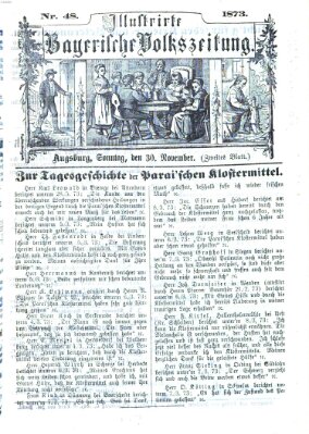 Illustrirte bayerische Volkszeitung Sonntag 30. November 1873