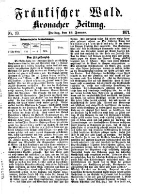 Fränkischer Wald Freitag 13. Januar 1871