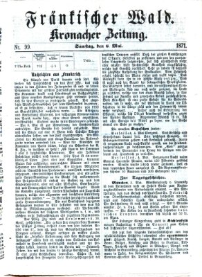 Fränkischer Wald Samstag 6. Mai 1871