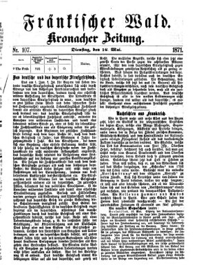 Fränkischer Wald Dienstag 16. Mai 1871