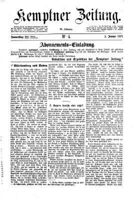 Kemptner Zeitung Donnerstag 5. Januar 1871