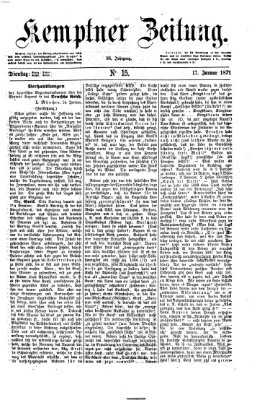 Kemptner Zeitung Dienstag 17. Januar 1871