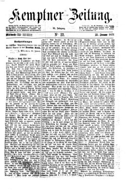 Kemptner Zeitung Mittwoch 25. Januar 1871