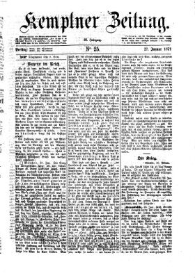 Kemptner Zeitung Freitag 27. Januar 1871