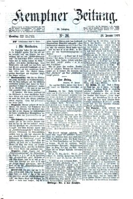 Kemptner Zeitung Samstag 28. Januar 1871