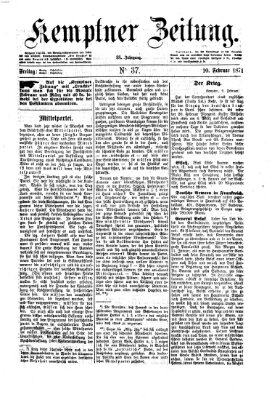 Kemptner Zeitung Freitag 10. Februar 1871