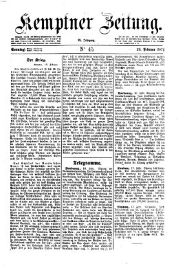 Kemptner Zeitung Sonntag 19. Februar 1871