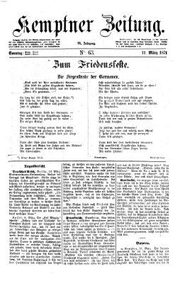 Kemptner Zeitung Sonntag 12. März 1871