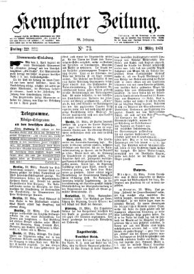 Kemptner Zeitung Freitag 24. März 1871