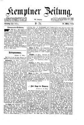 Kemptner Zeitung Dienstag 28. März 1871