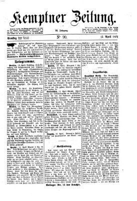 Kemptner Zeitung Samstag 15. April 1871