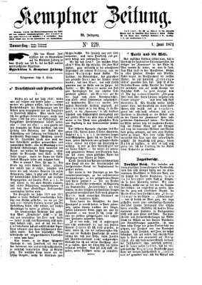 Kemptner Zeitung Donnerstag 1. Juni 1871