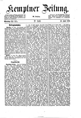 Kemptner Zeitung Sonntag 18. Juni 1871