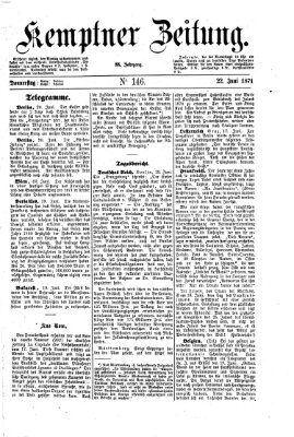 Kemptner Zeitung Donnerstag 22. Juni 1871