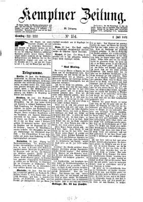 Kemptner Zeitung Samstag 1. Juli 1871