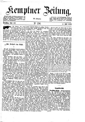 Kemptner Zeitung Dienstag 4. Juli 1871