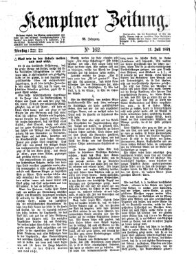 Kemptner Zeitung Dienstag 11. Juli 1871