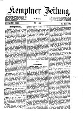 Kemptner Zeitung Freitag 14. Juli 1871