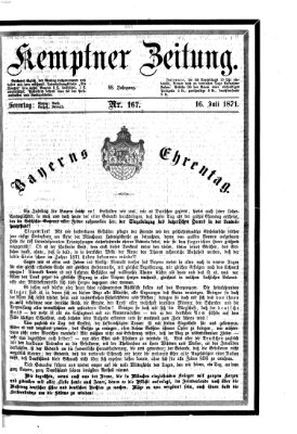 Kemptner Zeitung Sonntag 16. Juli 1871