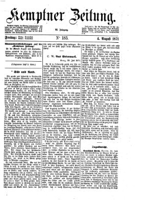 Kemptner Zeitung Freitag 4. August 1871