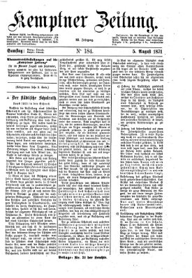 Kemptner Zeitung Samstag 5. August 1871