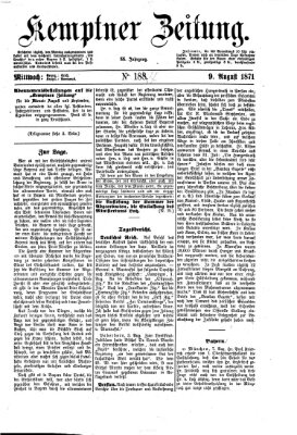 Kemptner Zeitung Mittwoch 9. August 1871