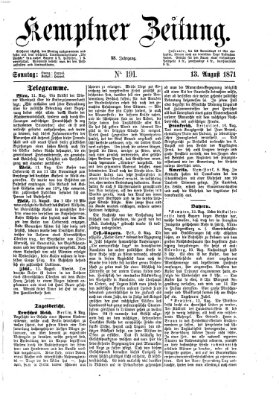 Kemptner Zeitung Sonntag 13. August 1871