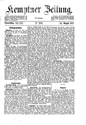 Kemptner Zeitung Donnerstag 24. August 1871