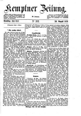 Kemptner Zeitung Samstag 26. August 1871