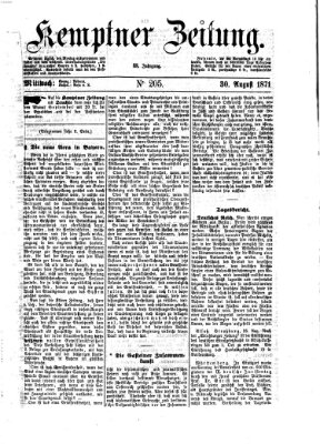 Kemptner Zeitung Mittwoch 30. August 1871