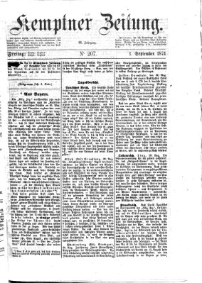 Kemptner Zeitung Freitag 1. September 1871