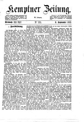 Kemptner Zeitung Mittwoch 6. September 1871