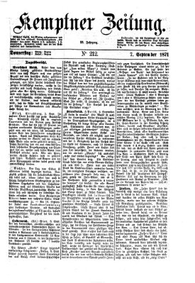 Kemptner Zeitung Donnerstag 7. September 1871