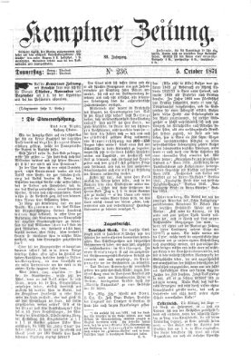 Kemptner Zeitung Donnerstag 5. Oktober 1871