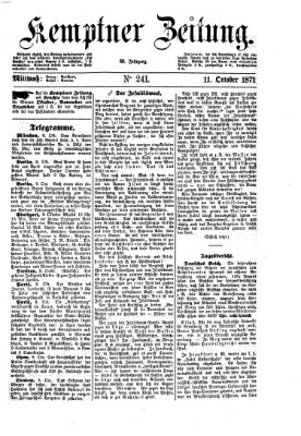 Kemptner Zeitung Mittwoch 11. Oktober 1871