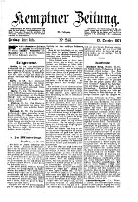 Kemptner Zeitung Freitag 13. Oktober 1871