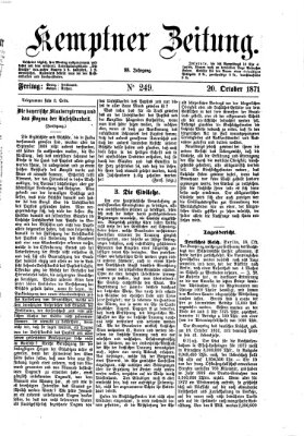 Kemptner Zeitung Freitag 20. Oktober 1871