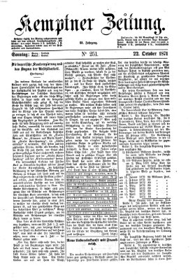 Kemptner Zeitung Sonntag 22. Oktober 1871