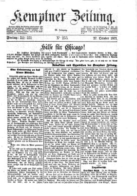 Kemptner Zeitung Freitag 27. Oktober 1871