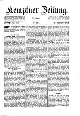 Kemptner Zeitung Freitag 10. November 1871