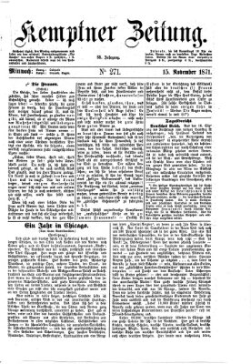 Kemptner Zeitung Mittwoch 15. November 1871