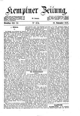 Kemptner Zeitung Samstag 18. November 1871