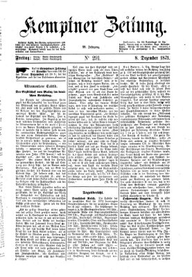 Kemptner Zeitung Freitag 8. Dezember 1871