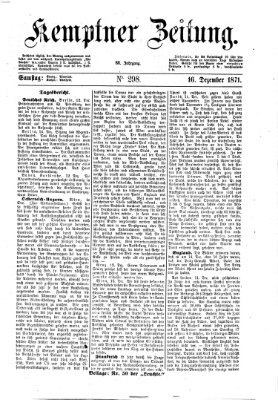 Kemptner Zeitung Samstag 16. Dezember 1871