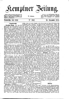 Kemptner Zeitung Donnerstag 21. Dezember 1871