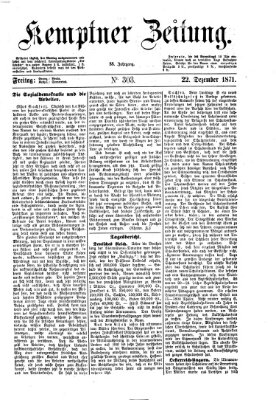 Kemptner Zeitung Freitag 22. Dezember 1871