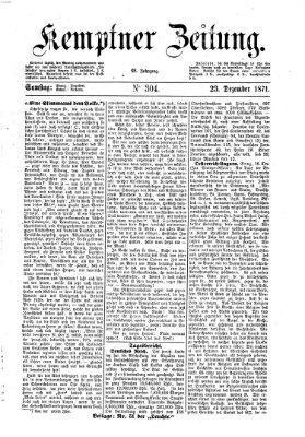 Kemptner Zeitung Samstag 23. Dezember 1871