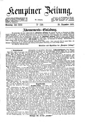 Kemptner Zeitung Sonntag 31. Dezember 1871